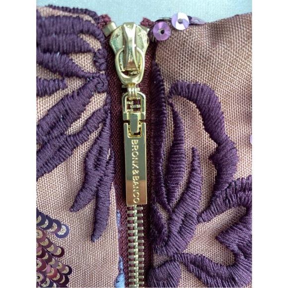 Bronx & Banco Purple Lace Dress Size M (6) - Picture 4 of 6